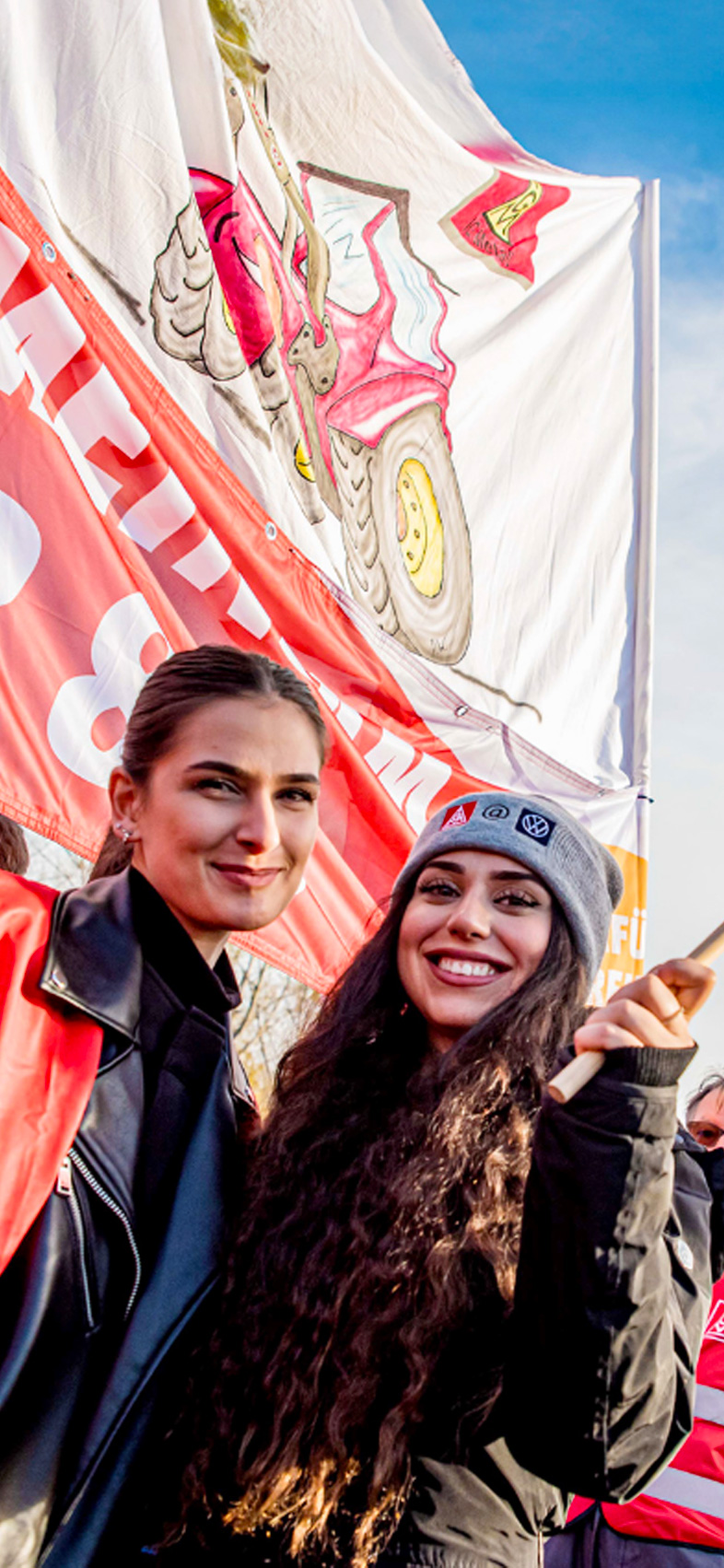 Zwei nette Damen auf der IGM Demo
